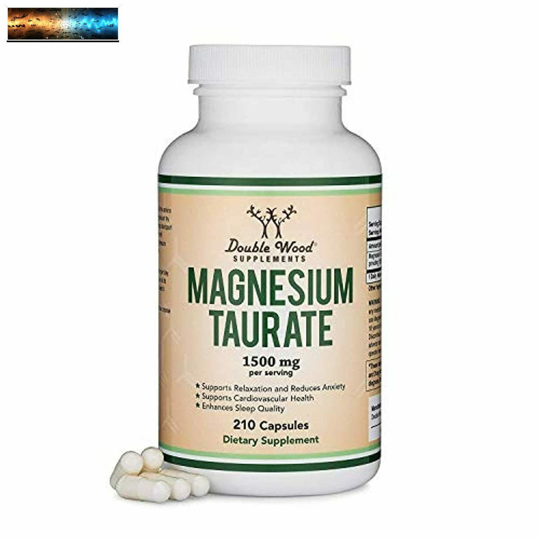 Magnesium Taurate Supplement for Sleep, Calming, and Cardiovascular Support (1,5