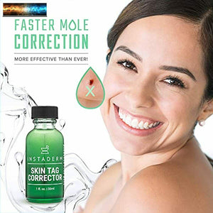 Instaderm Skin Tag and Mole Remover and Corrector, Fast Acting Medical-Grade Sal