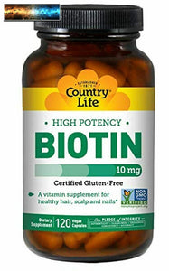 Biotin High Potency 10 mg 120 Veg Caps