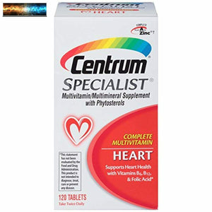 Centrum Specialist Heart Complete Multivitamin Supplement (120-Count Tablets)