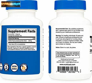 Nutricost Tudca 250mg,60 Capsules (Tauroursodeoxycholic Acide ) - Qualité