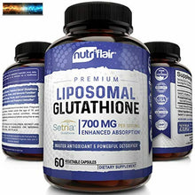 將圖片載入圖庫檢視器 NutriFlair Liposomiale Glutatione Setria 700mg - Puro Ridotto, Stabile, Attivo F
