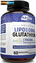 將圖片載入圖庫檢視器 NutriFlair Liposomiale Glutatione Setria 700mg - Puro Ridotto, Stabile, Attivo F
