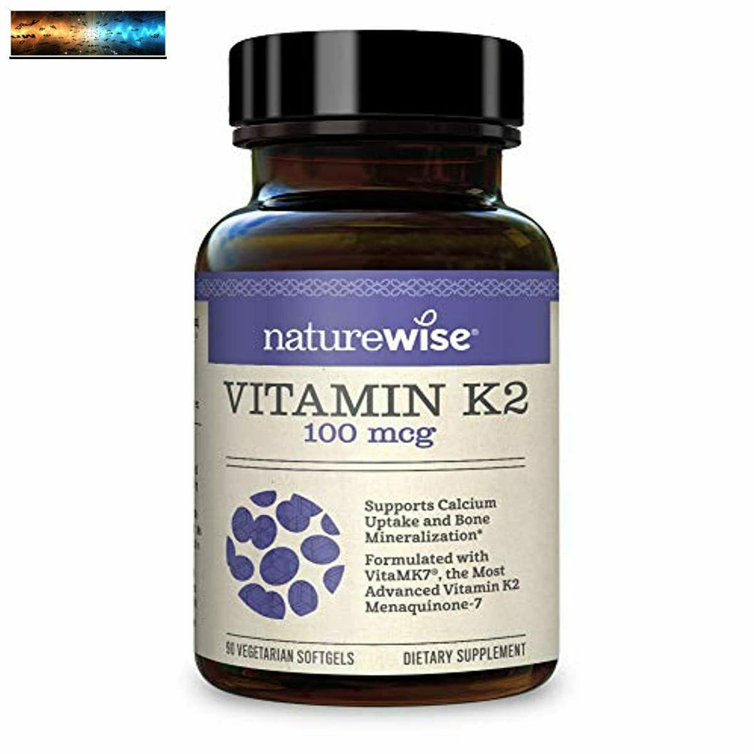 NatureWise Vitamina K2 Supporto Ossa Forti Con VitaMK7 Menaqui-7, 90 Conte (Pac