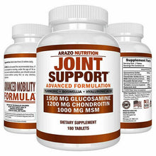이미지를 갤러리 뷰어에 로드 , Arazo Nutrition Joint Support Glucosamine Chondroitin Turmeric Boswellia 180 Tab

