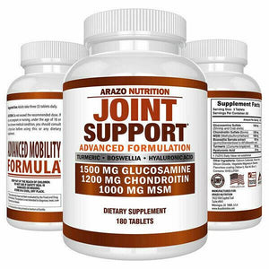 Arazo Nutrition Joint Support Glucosamine Chondroitin Turmeric Boswellia 180 Tab