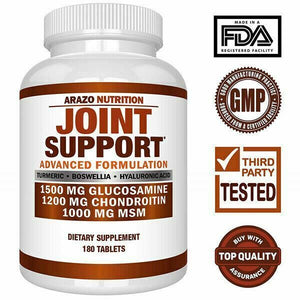 Arazo Nutrition Joint Support Glucosamine Chondroitin Turmeric Boswellia 180 Tab