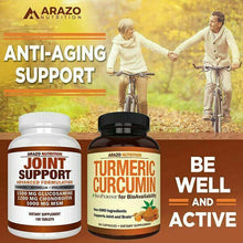將圖片載入圖庫檢視器 Arazo Nutrition Joint Support Glucosamine Chondroitin Turmeric Boswellia 180 Tab

