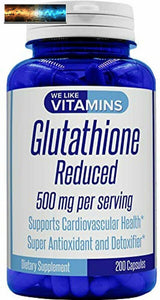 Glutatión Reducido - 200 Cápsulas - 500mg (por Porción, 100 Porciones) - Súper A