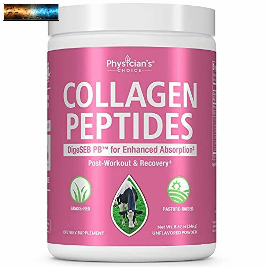 Collagène Peptides Poudre - Amélioré Absorption - Supports Cheveux,Peau,Ongles,