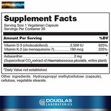 이미지를 갤러리 뷰어에 로드 , Douglas Laboratories - K2-D3 with Astaxanthin - Provides Bone, Neuromuscular
