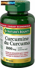 Cargar imagen en el visor de la galería, Nature&#39;s Bounty Cúrcuma Curcumina 1000mg Plus Pimienta Negra, 90 Cápsulas
