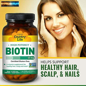 Biotin Hohe Potenz 10 MG 120 Veg Kappen