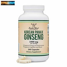 Charger l&#39;image dans la galerie, Panax Ginseng (Coréen Rouge Variété ) ( 4 Mois Supply) 240 Végétalien Capsules -
