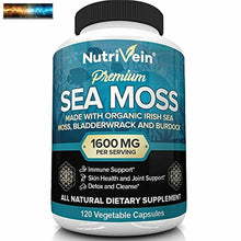 Cargar imagen en el visor de la galería, Nutrivein Organique Mer Mousse 1600mg Plus Fucus Vésiculeux &amp; Bardane - 120
