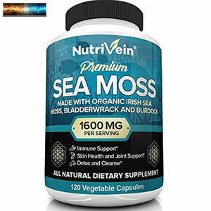 Nutrivein Organique Mer Mousse 1600mg Plus Fucus Vésiculeux & Bardane - 120