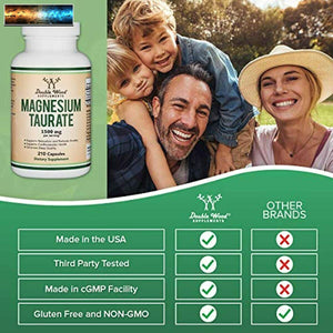 Magnésium Taurate Supplément Pour Sommeil,Calmant,Et Cardiovasculaire Support (