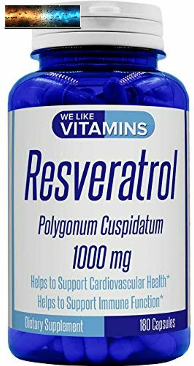 Resveratrol Capsules 1000mg (par Portion, 90 Portions) - 180 - Complet 3 M