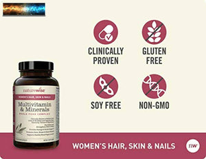 NatureWise Damen Multivitamin Mit Haar, Haut, & Nägel Unterstützung – Total-Bod