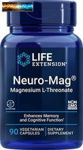 Cargar imagen en el visor de la galería, Life Extension Neuro-Mag MAGNESIUM L-THREONATE, 90 Vegetarisch Kapseln Ultra-Abs
