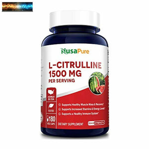 L-CITRULLINA 1500 MG 180 Vegetariani Capsule (No-Ogm & senza Glutine) Supporti