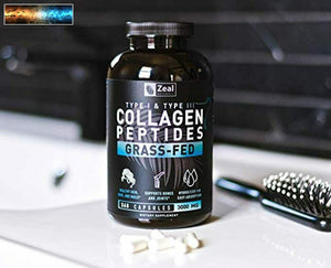 Kollagen Peptide Tabletten (360 Kapseln) Gras Gefüttert Pepetide Powd