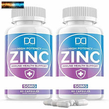 Carica l&#39;immagine nel visualizzatore di Gallery, Zinc Picolinate 50mg Supplément Vitamine Capsules Pour Adultes Men Femme Immune
