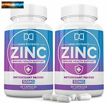 Charger l&#39;image dans la galerie, Zinc Picolinate 50mg Supplément Vitamine Capsules Pour Adultes Men Femme Immune
