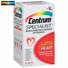 이미지를 갤러리 뷰어에 로드 , Centrum Spécialiste Cœur Complet Multivitamine Supplément (120-Count Comprimés)
