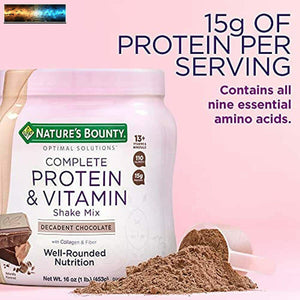 Nature's Bounty Completo Proteina & Vitamina Shake Mix Con Collagene &