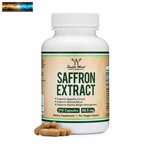 Saffron Supplément - Extrait 88.5mg Capsules (210 Nombre) Pour Yeux, Retin