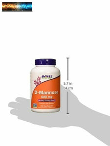 Now Foods D-Mannose 500 MG, 240 Veg Kapseln