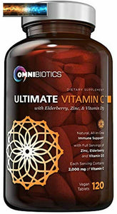 Ultimate Vitamina C 2000MG Con Completo Porciones De Cinc, Sauco , & Vitamina D3