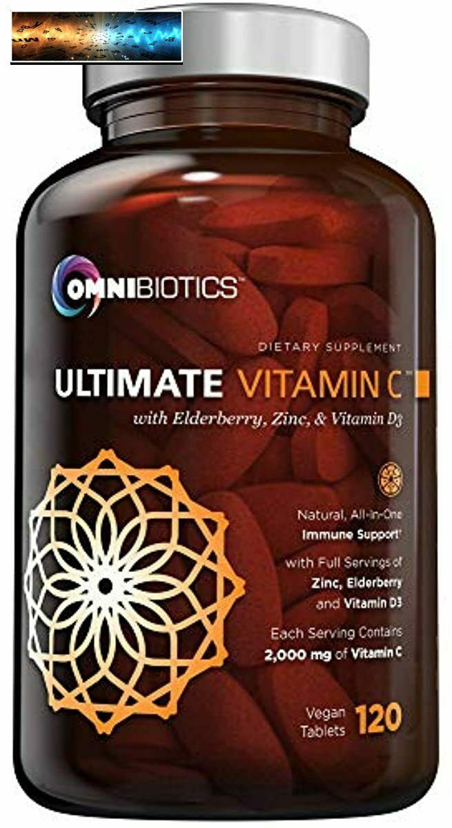 Ultimate Vitamina C 2000MG Con Completo Porciones De Cinc, Sauco , & Vitamina D3