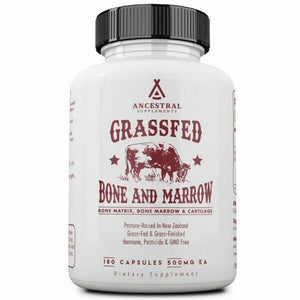 Ancestral Supplements Grass Fed Bone and Marrow - Whole bone Extract 180 Cap