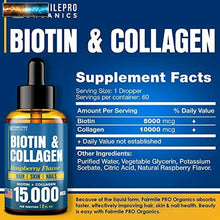 將圖片載入圖庫檢視器 Premium Biotine &amp; Collagène Cheveux Croissance Gouttes - Puissant US Made
