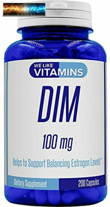 Dim 100mg 200 Capsules - 200 Jour Approvisionnement - Diindolylmethane Pour Su