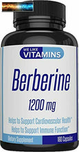 Load image into Gallery viewer, Berberine Vegetarian Capsules 1200mg (per Serving) 120 Capsules
