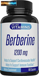 Berberine Vegetarian Capsules 1200mg (per Serving) 120 Capsules