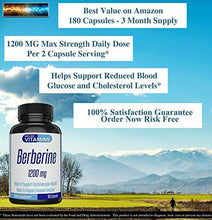 Load image into Gallery viewer, Berberine Vegetarian Capsules 1200mg (per Serving) 120 Capsules
