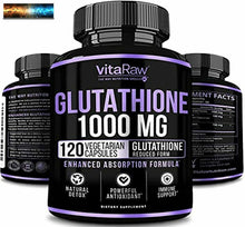 Load image into Gallery viewer, Glutathione 1000mg Immunitaire Support, Detox Foie &amp; Nettoyer, Cerveau Booster,
