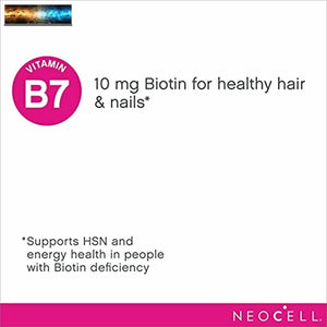 NeoCell Biotina Scoppia, Supporti Sano Capelli & Unghie, Acai Berry Gusto, 30