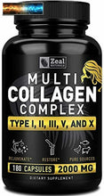 將圖片載入圖庫檢視器 Multi Collagene Peptidi Pillole (Tipi Ⅰ,Ⅱ,Ⅲ,Ⅴ,Ⅹ) Nutriti di Erba Collagene Pil
