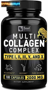 Multi Collagene Peptidi Pillole (Tipi Ⅰ,Ⅱ,Ⅲ,Ⅴ,Ⅹ) Nutriti di Erba Collagene Pil