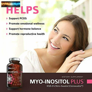 Myo-Inositol Plus & D-Chiro-Inositol Pcos Supplément Aide Promouvoir Hormone B