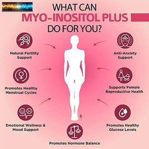 Myo-Inositol Plus & D-Chiro-Inositol Pcos Supplément Aide Promouvoir Hormone B
