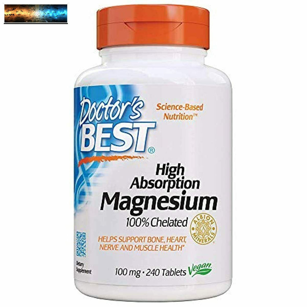 Doctor's Best Haut Absorption Magnésium Glycinate Lysinate, 100% Chélaté, Fixes