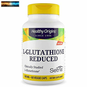 Healthy Origins L-GLUTATIONE (Setria) 500 MG, 60 Capsule Vegetariane