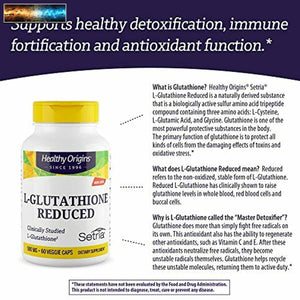 Healthy Origins L-GLUTATIONE (Setria) 500 MG, 60 Capsule Vegetariane