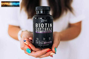 Biotine Avec Coco Huile pour Cheveux 10000mcg (180 Gélule) Supplément - Bio